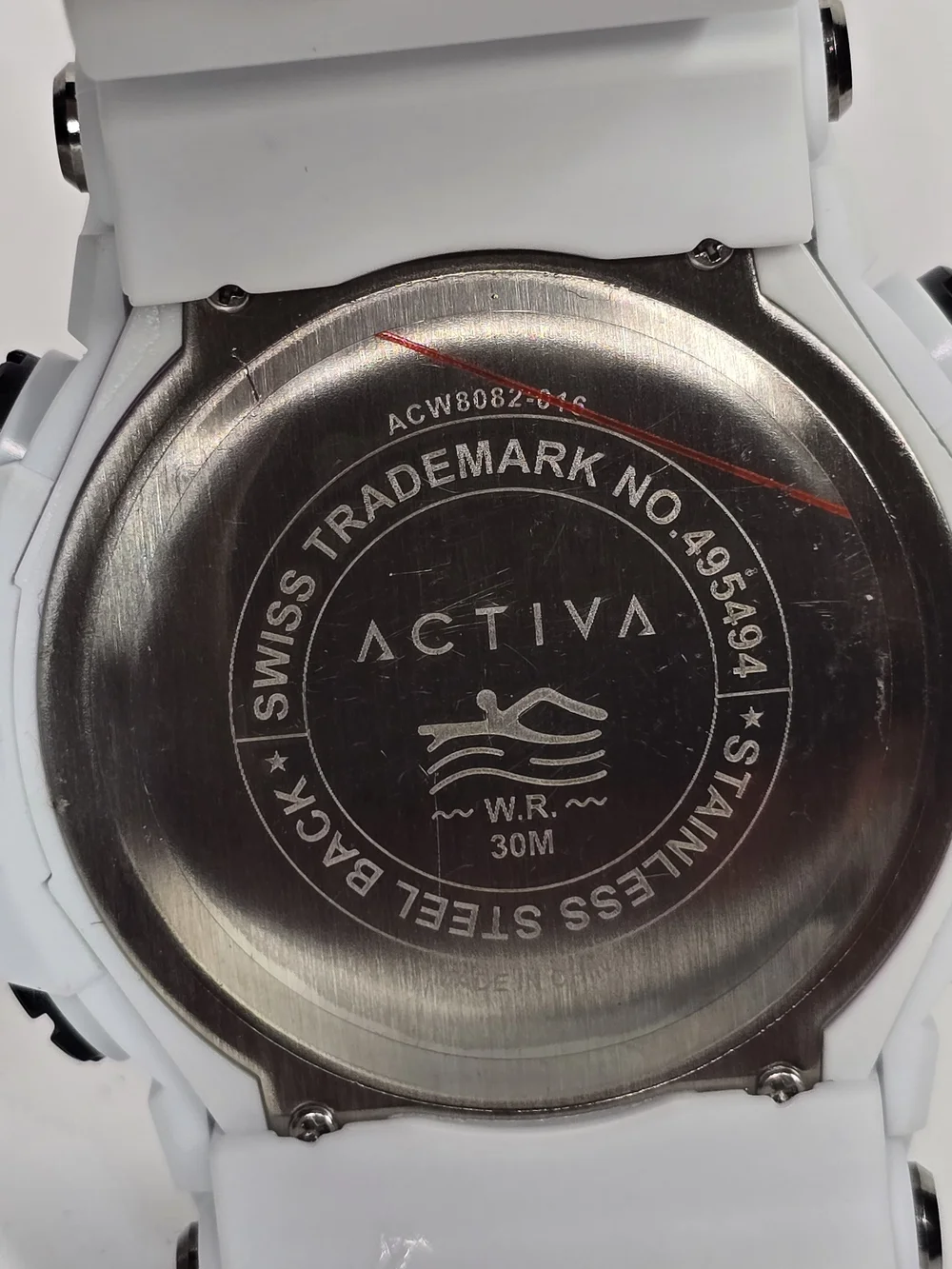 Activa Summit X Invicta Unisex Digital Watch 50mm. White/Red (ACW8082-016)